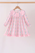 Pink Pearl Bow Floral Dress - ARIA KIDS