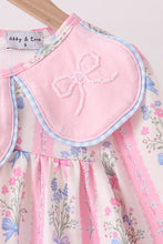 Pink Pearl Bow Floral Dress - ARIA KIDS