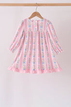 Pink Pearl Bow Floral Dress - ARIA KIDS