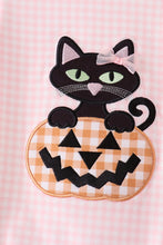 Pink cats Jack-O-Lantern applique bubble - ARIA KIDS