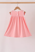 Pink pumpkin embroidery dress