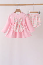 Pink floral bow bloomer set - ARIA KIDS