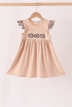Leopard pumpkin applique dress
