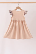 Leopard pumpkin applique dress