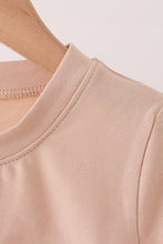 Leopard pumpkin embroidery top