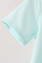 Blue goose embroidery top