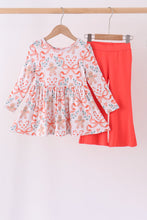Coral gingerbread bamboo pants set