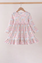 Pink pumpkin ruffle dress