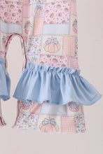Pink pumpkin ruffle romper
