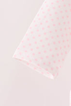 Pink santa claus dot applique ruffle bubble