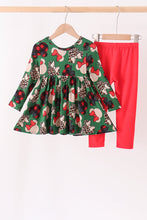 Red character bamboo pants set - ARIA KIDS
