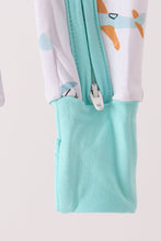 Airplane bamboo zipper romper