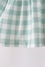 Sage Turkey Embroidery Gingham 2pc Pants Set