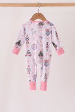 Pink nutcracker bamboo romper