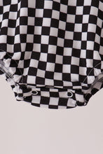 Black car embroidery checkered bubble