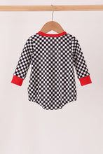 Black car embroidery checkered bubble