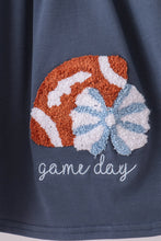 Navy football bow french knot bloomer set