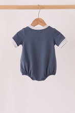Navy football bow french knot bubble