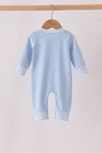 Blue skeleton print romper