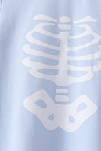 Blue skeleton print pants set