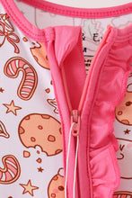 Pink milk cookie bamboo ruffle romper