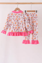 Pink milk cookie bamboo ruffle pajama set