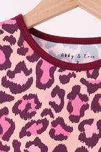 Pink leopard bamboo pajama set
