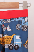 Navy tractor print bamboo pajama set - ARIA KIDS
