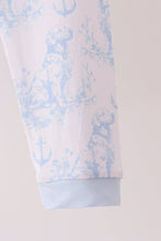 Blue dog bamboo pajama set