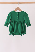 Forest bow smocked ruffle bubble