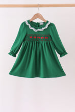 Forest bow smocked ruffle dress