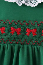 Forest bow smocked ruffle bloomer set