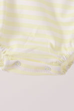 Yellow stripe pumpkin embroidery bubble