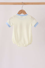 Yellow stripe pumpkin embroidery bubble