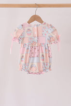 Pink pumpkin embroidery ruffle bubble