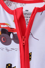 Blue Racing Car Bamboo Romper - ARIA KIDS