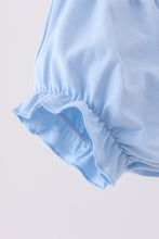Blue bow embroidery bloomer set - ARIA KIDS