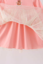 Pink gingerbread sequin tulle dress - ARIA KIDS