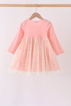 Pink gingerbread sequin tulle dress - ARIA KIDS