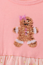 Pink gingerbread sequin tulle dress - ARIA KIDS