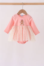 Pink gingerbread sequin tulle bubble - ARIA KIDS