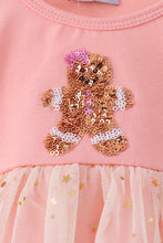 Pink gingerbread sequin tulle bubble - ARIA KIDS