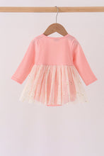 Pink gingerbread sequin tulle bubble - ARIA KIDS