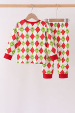 Red grinch print pajama set