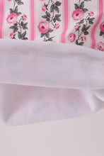 Pink Floral Stripe Ruffle Raincoat - ARIA KIDS