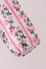 Pink Floral Stripe Ruffle Raincoat - ARIA KIDS