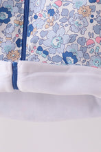 Blue Floral Ruffle Raincoat - ARIA KIDS