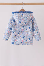 Blue Floral Ruffle Raincoat - ARIA KIDS