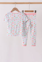 Pink bow cherry bamboo pajama set