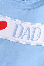 Blue I love Dad embroidery stripe boy set - ARIA KIDS